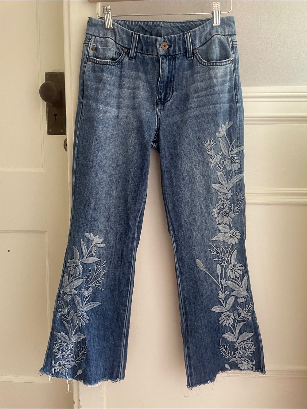 Liverpool Embroidered Midrise Jeans-Size 4